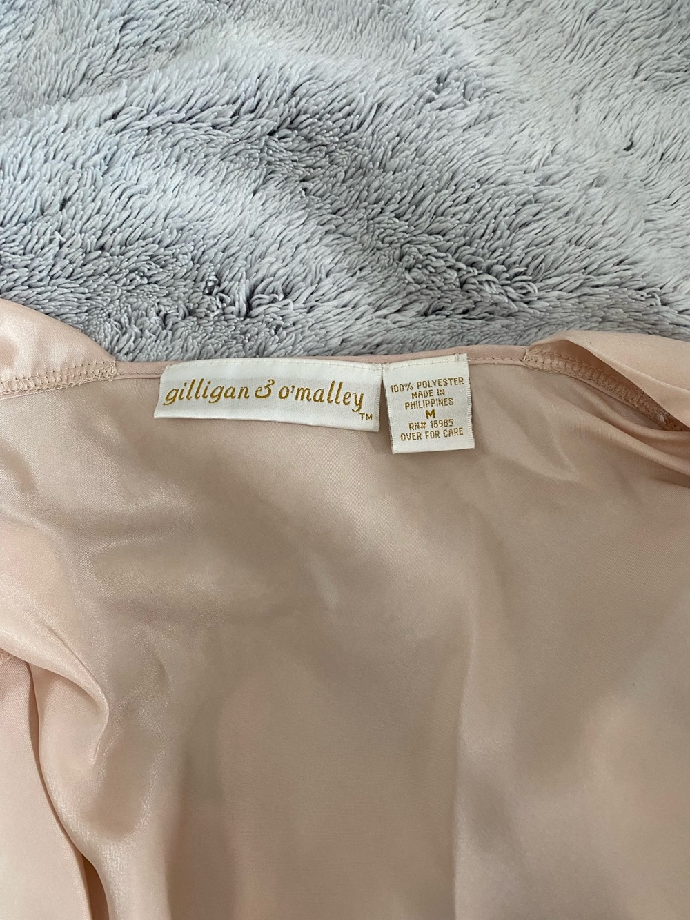 Vintage Silky Embroidered Satin Sleep Set - Light Blush - Picture 9 of 9